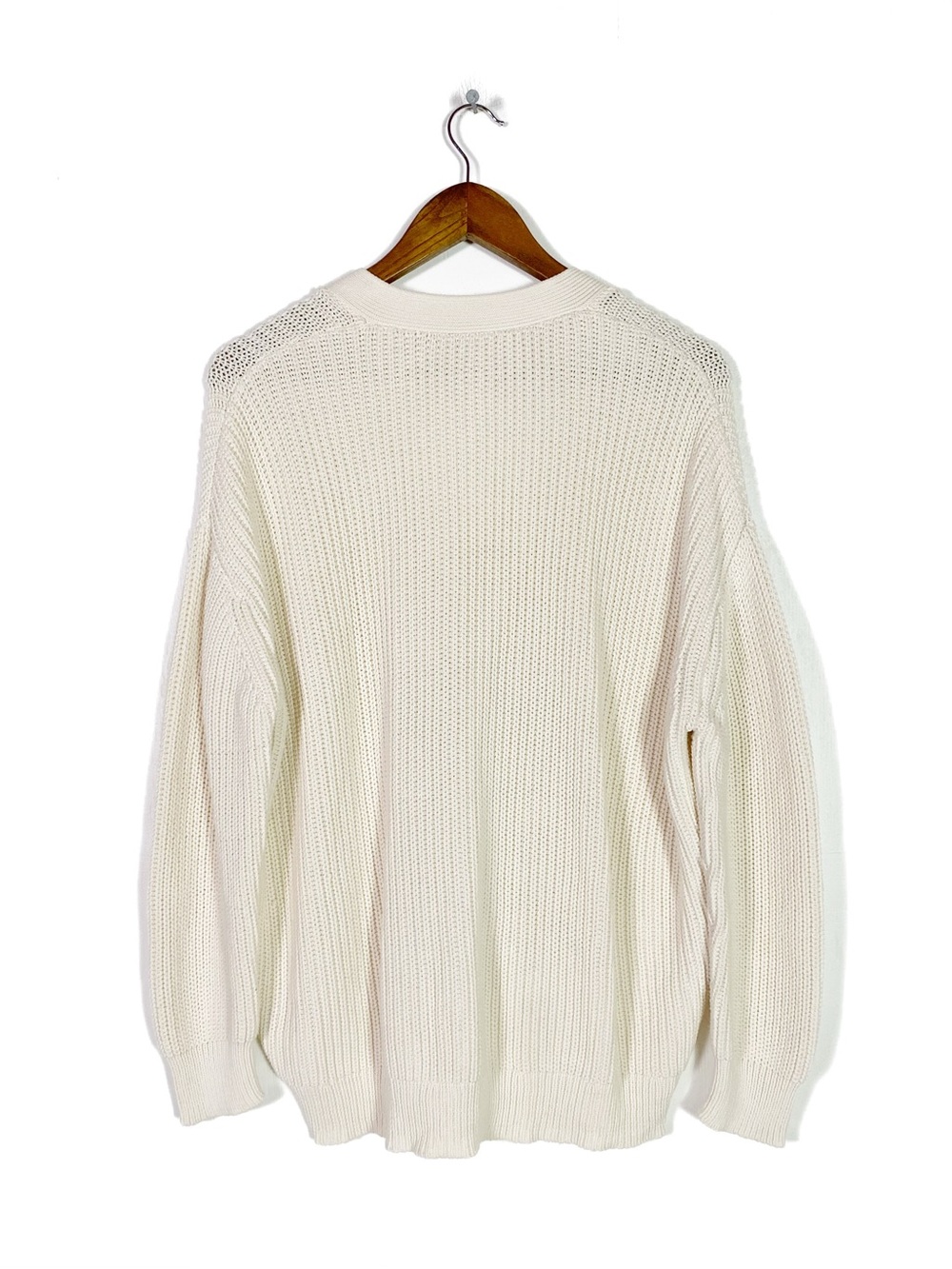Jenni Kayne Cotton Cocoon Cardigan Ivory - Picture 4 of 6